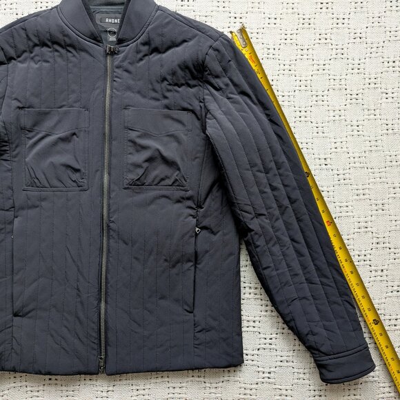 Rhone Bomber Jacket Men's Small Full Zip Stretch Skyline Spring Coat - Picture 7 of 8